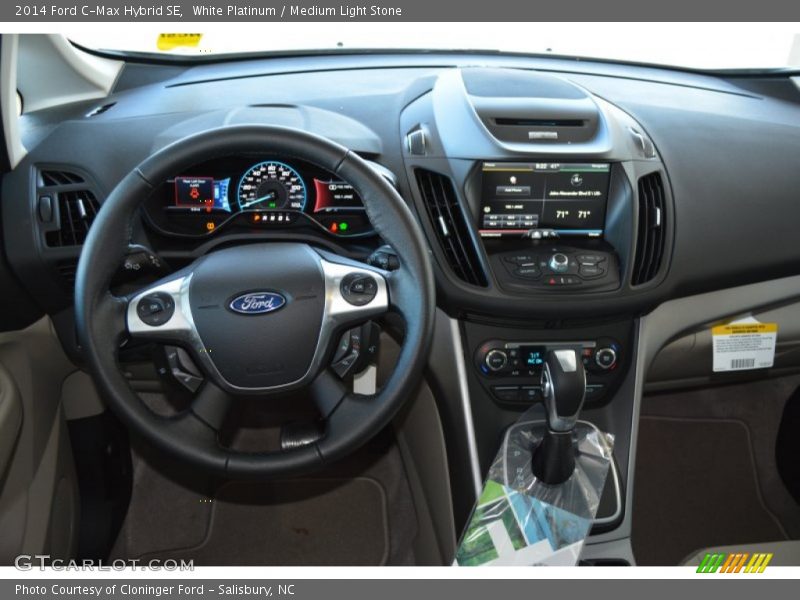 White Platinum / Medium Light Stone 2014 Ford C-Max Hybrid SE