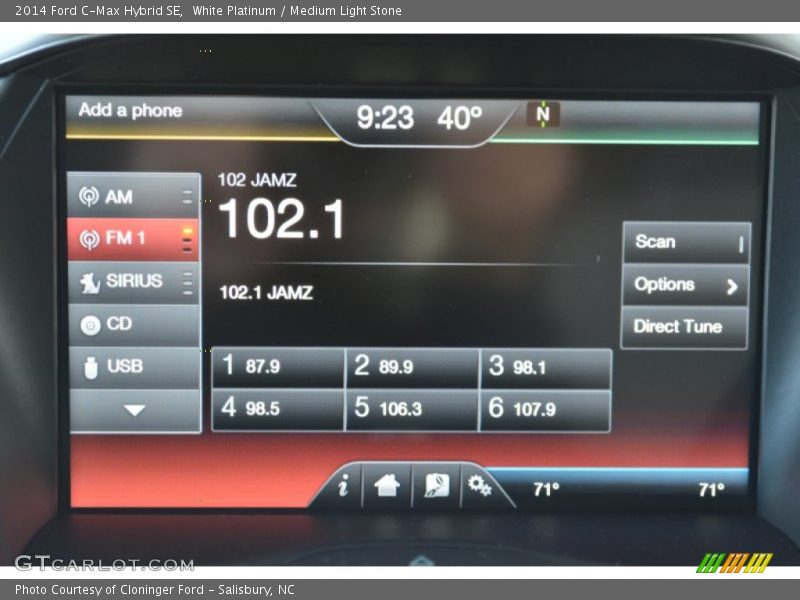 White Platinum / Medium Light Stone 2014 Ford C-Max Hybrid SE