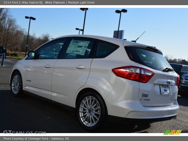 White Platinum / Medium Light Stone 2014 Ford C-Max Hybrid SE