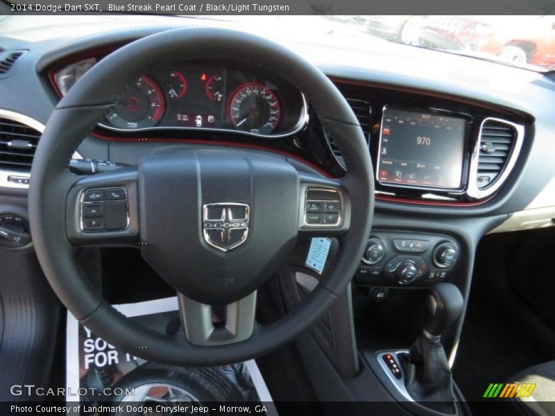 Blue Streak Pearl Coat / Black/Light Tungsten 2014 Dodge Dart SXT