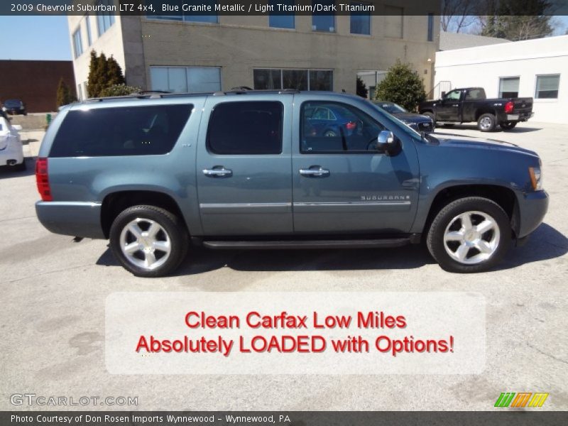 Blue Granite Metallic / Light Titanium/Dark Titanium 2009 Chevrolet Suburban LTZ 4x4