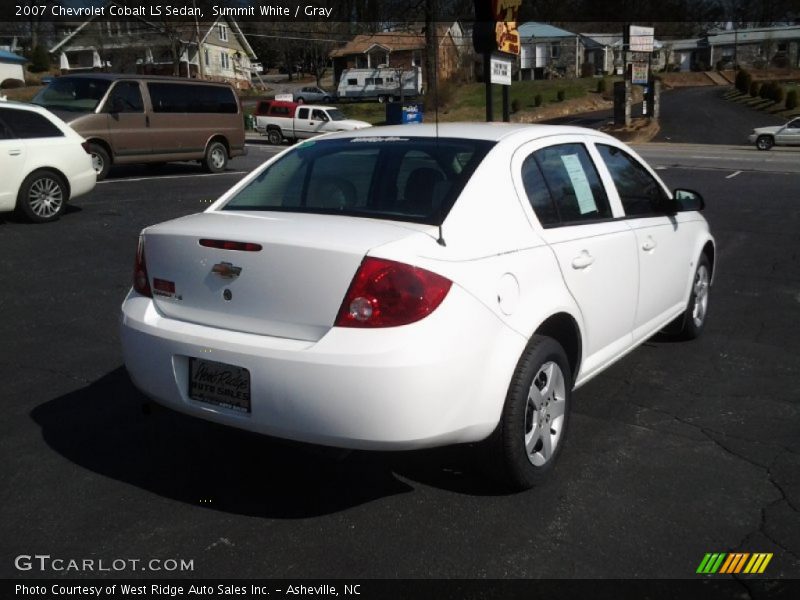 Summit White / Gray 2007 Chevrolet Cobalt LS Sedan