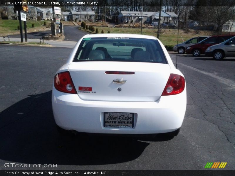 Summit White / Gray 2007 Chevrolet Cobalt LS Sedan
