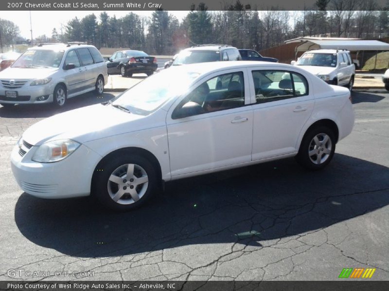 Summit White / Gray 2007 Chevrolet Cobalt LS Sedan