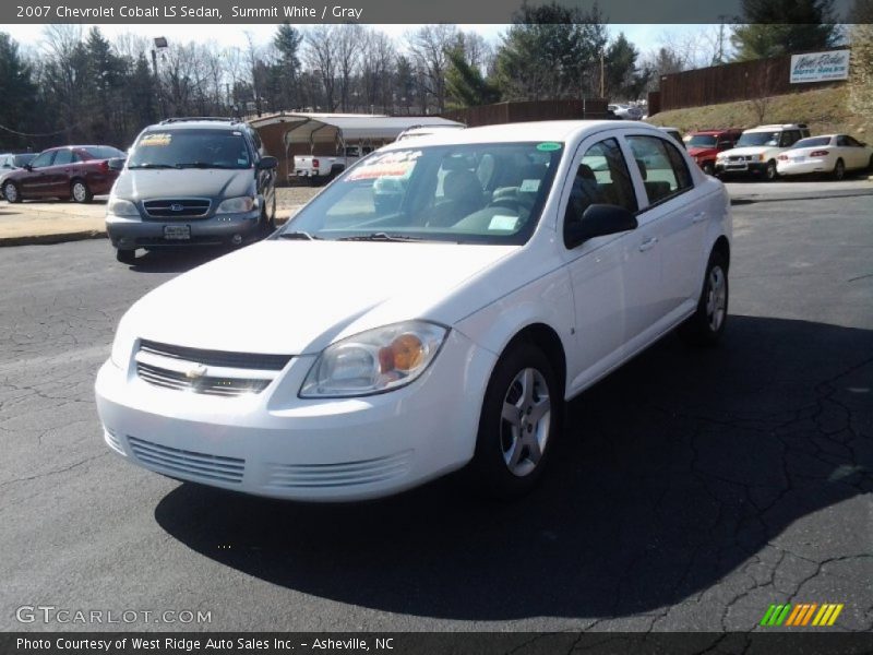 Summit White / Gray 2007 Chevrolet Cobalt LS Sedan