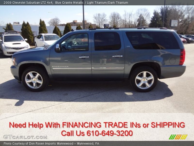 Blue Granite Metallic / Light Titanium/Dark Titanium 2009 Chevrolet Suburban LTZ 4x4