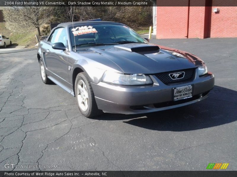 Dark Shadow Grey Metallic / Medium Graphite 2004 Ford Mustang V6 Convertible
