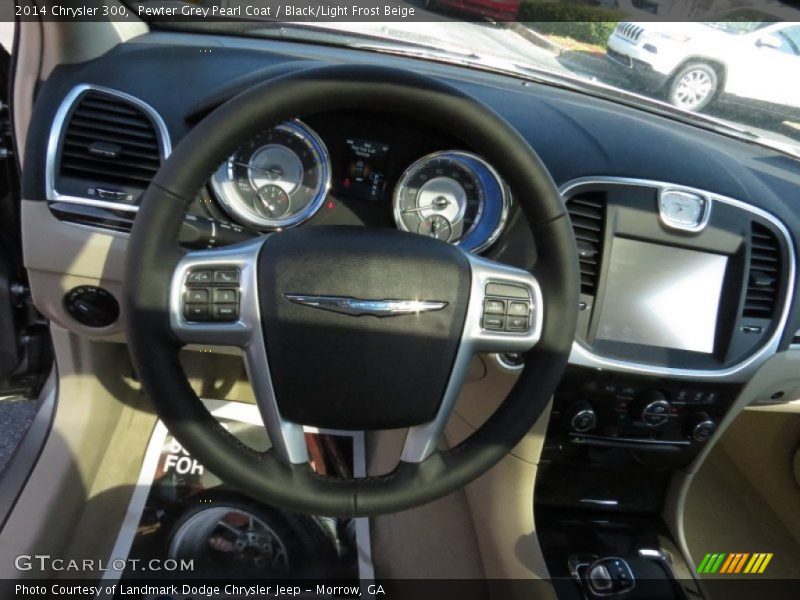 Pewter Grey Pearl Coat / Black/Light Frost Beige 2014 Chrysler 300