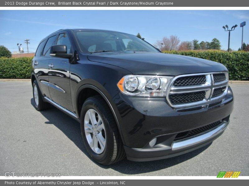 Brilliant Black Crystal Pearl / Dark Graystone/Medium Graystone 2013 Dodge Durango Crew