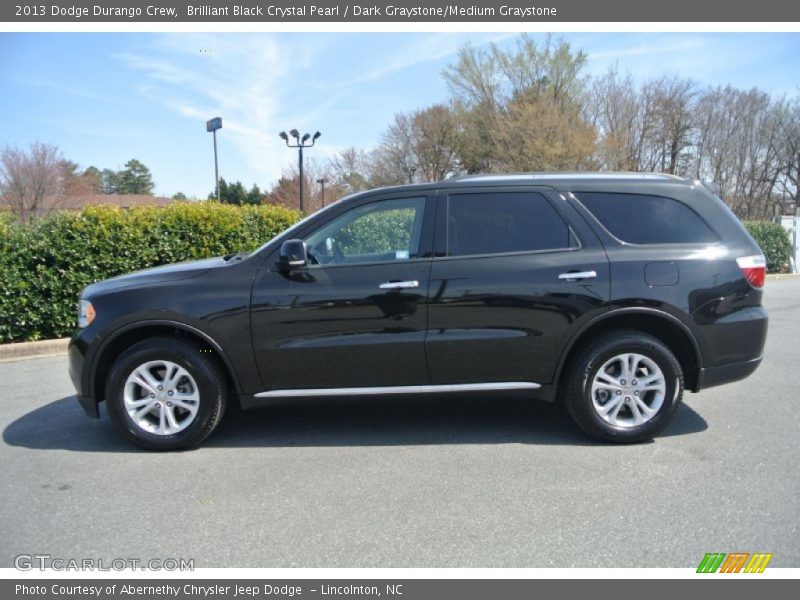 Brilliant Black Crystal Pearl / Dark Graystone/Medium Graystone 2013 Dodge Durango Crew