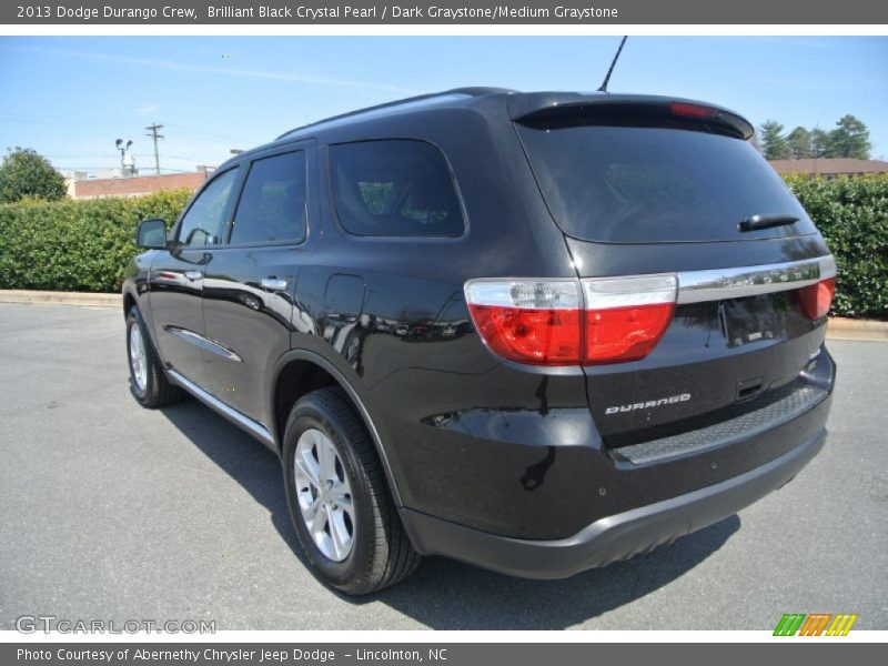 Brilliant Black Crystal Pearl / Dark Graystone/Medium Graystone 2013 Dodge Durango Crew