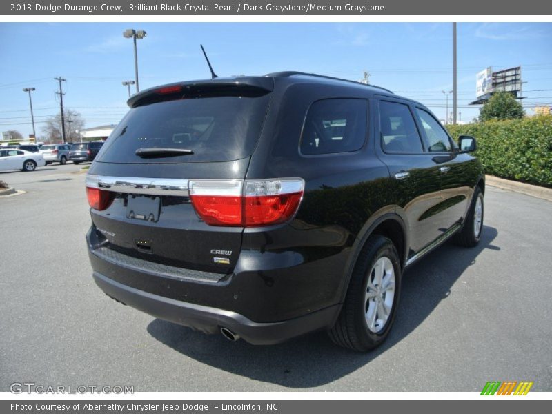 Brilliant Black Crystal Pearl / Dark Graystone/Medium Graystone 2013 Dodge Durango Crew