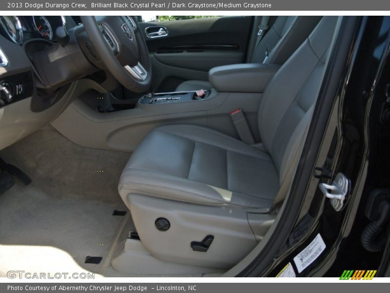 Brilliant Black Crystal Pearl / Dark Graystone/Medium Graystone 2013 Dodge Durango Crew
