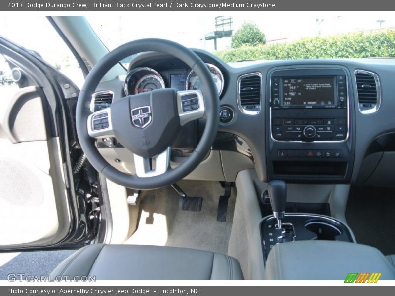 Brilliant Black Crystal Pearl / Dark Graystone/Medium Graystone 2013 Dodge Durango Crew