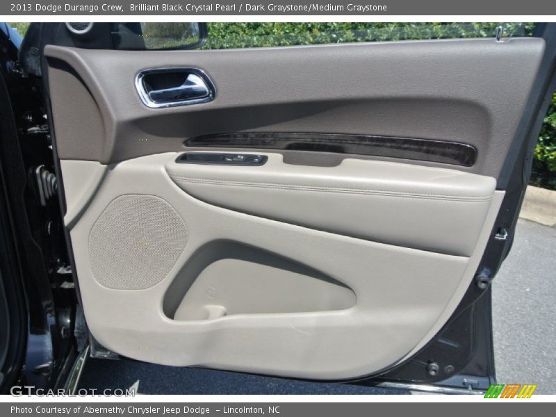 Brilliant Black Crystal Pearl / Dark Graystone/Medium Graystone 2013 Dodge Durango Crew