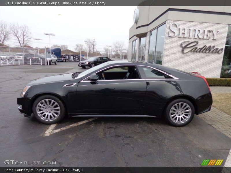 Black Ice Metallic / Ebony 2011 Cadillac CTS 4 AWD Coupe
