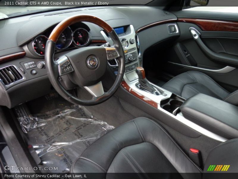 Black Ice Metallic / Ebony 2011 Cadillac CTS 4 AWD Coupe