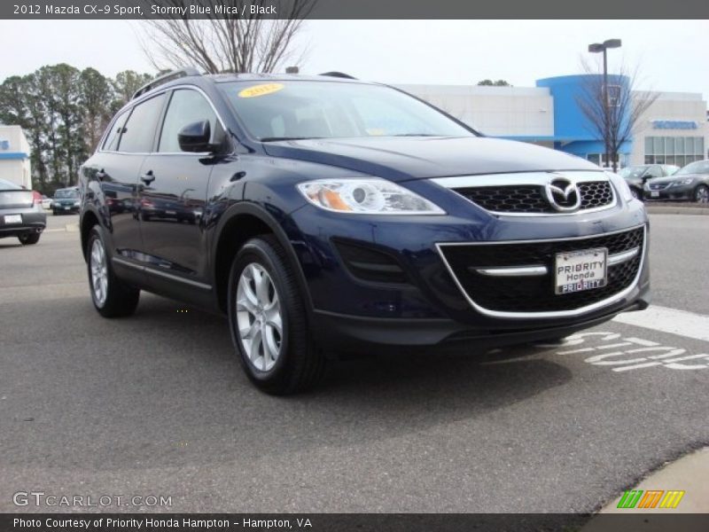 Stormy Blue Mica / Black 2012 Mazda CX-9 Sport