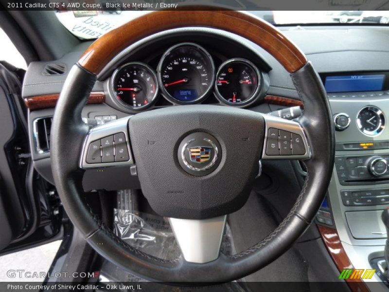 Black Ice Metallic / Ebony 2011 Cadillac CTS 4 AWD Coupe