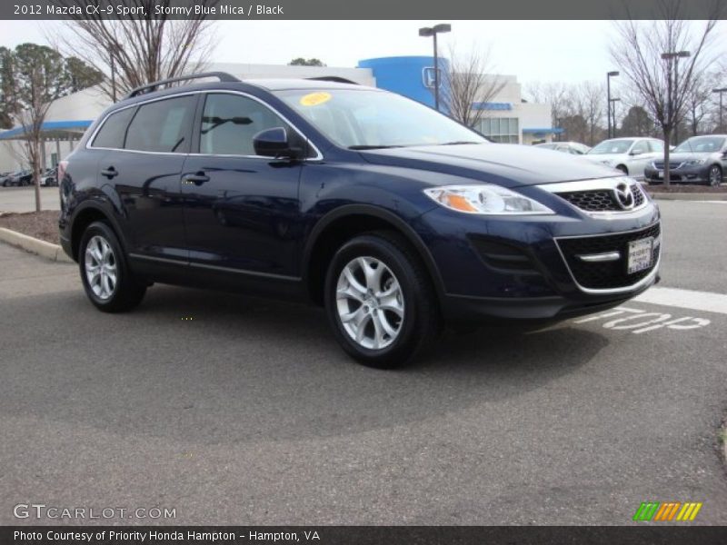 Stormy Blue Mica / Black 2012 Mazda CX-9 Sport