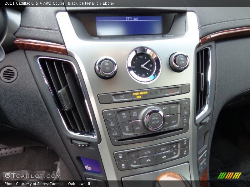 Black Ice Metallic / Ebony 2011 Cadillac CTS 4 AWD Coupe