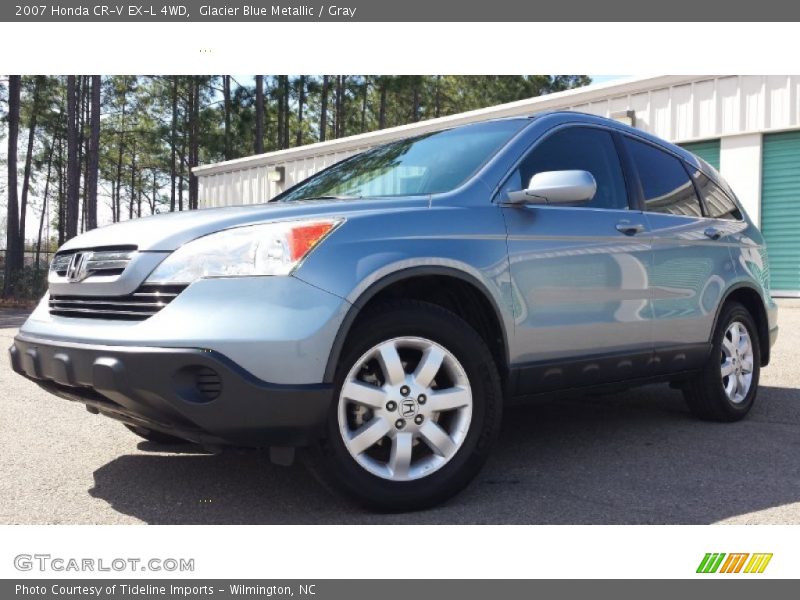 Glacier Blue Metallic / Gray 2007 Honda CR-V EX-L 4WD