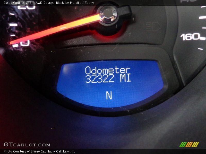 Black Ice Metallic / Ebony 2011 Cadillac CTS 4 AWD Coupe
