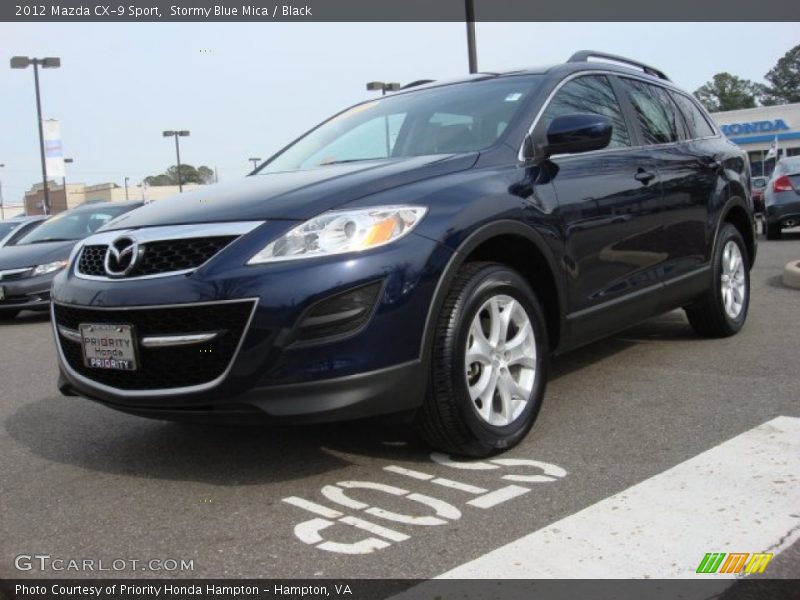 Stormy Blue Mica / Black 2012 Mazda CX-9 Sport