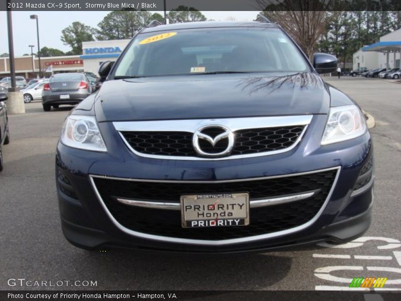 Stormy Blue Mica / Black 2012 Mazda CX-9 Sport