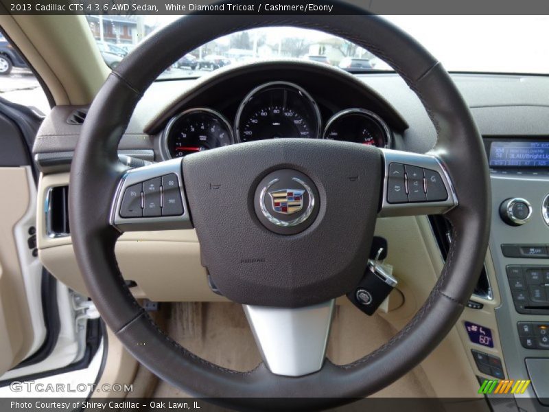 White Diamond Tricoat / Cashmere/Ebony 2013 Cadillac CTS 4 3.6 AWD Sedan