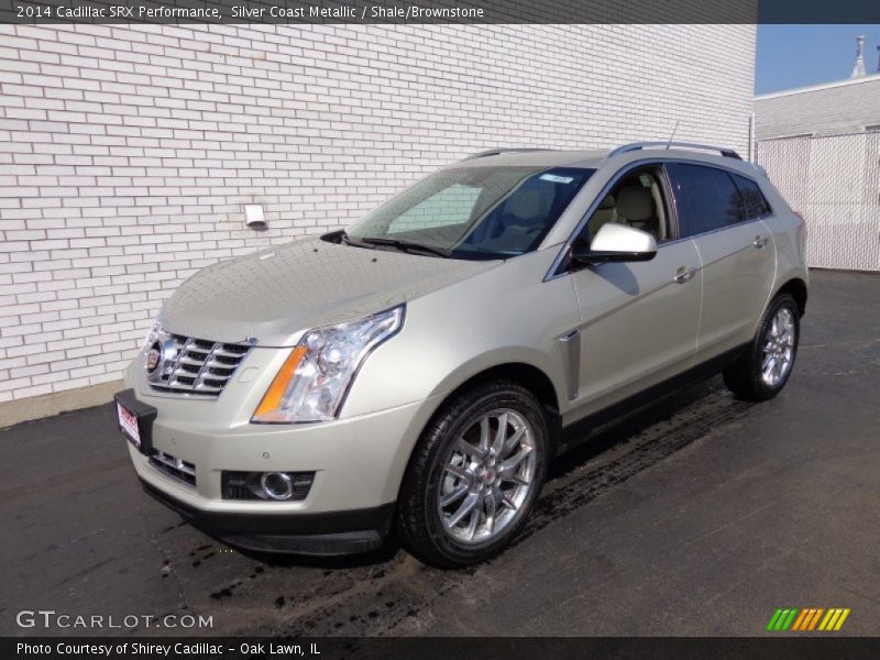 Silver Coast Metallic / Shale/Brownstone 2014 Cadillac SRX Performance
