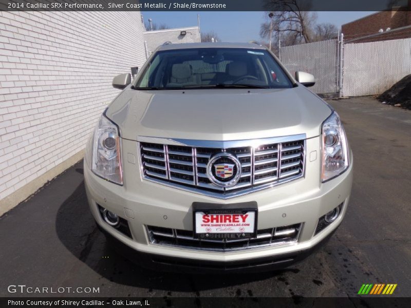 Silver Coast Metallic / Shale/Brownstone 2014 Cadillac SRX Performance