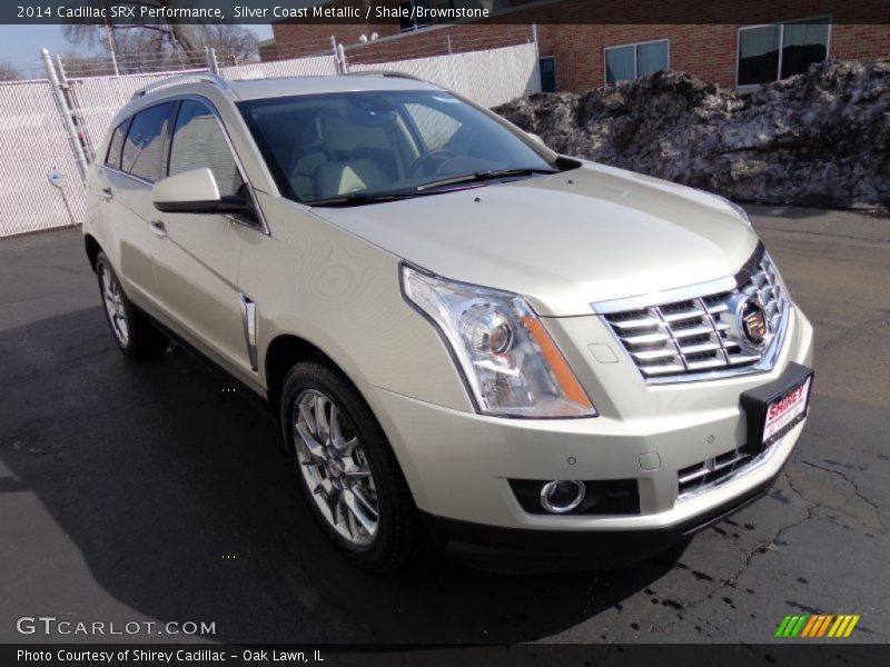 Silver Coast Metallic / Shale/Brownstone 2014 Cadillac SRX Performance