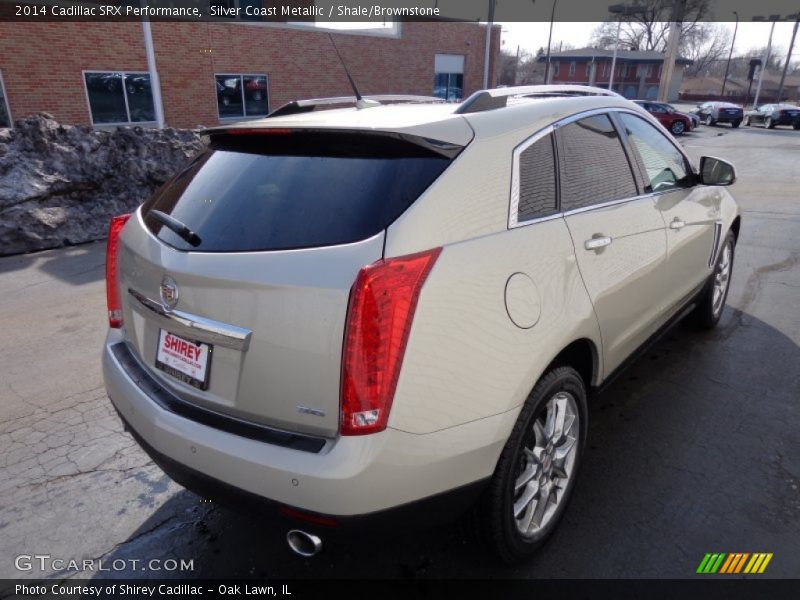 Silver Coast Metallic / Shale/Brownstone 2014 Cadillac SRX Performance