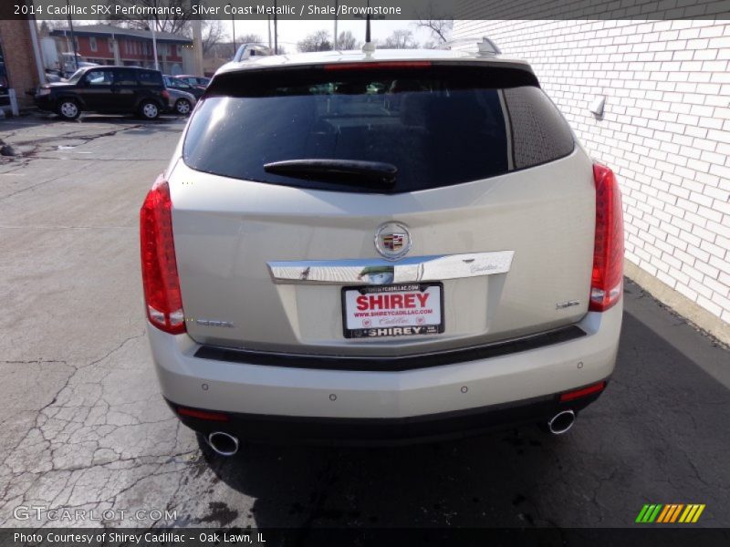 Silver Coast Metallic / Shale/Brownstone 2014 Cadillac SRX Performance