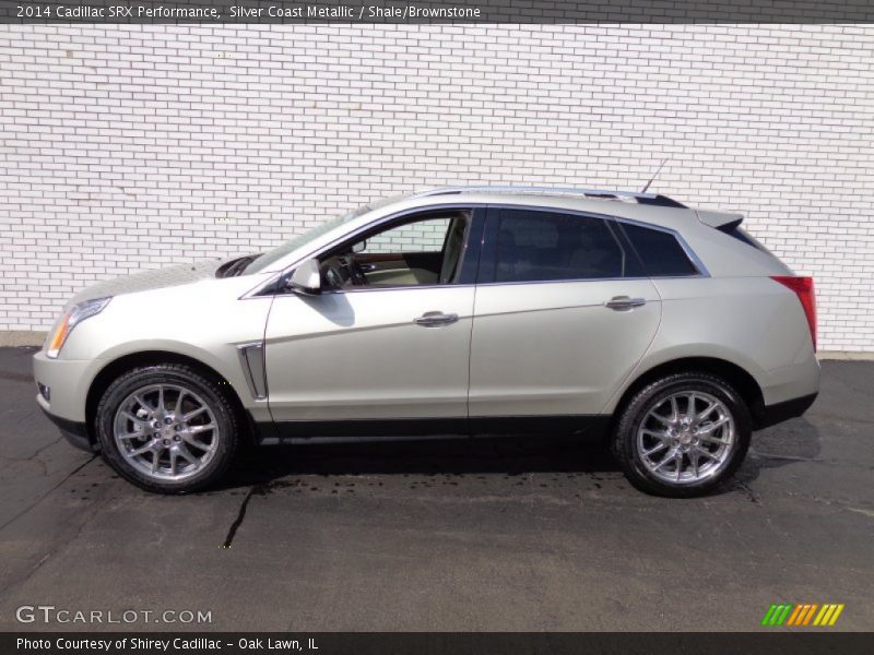 Silver Coast Metallic / Shale/Brownstone 2014 Cadillac SRX Performance