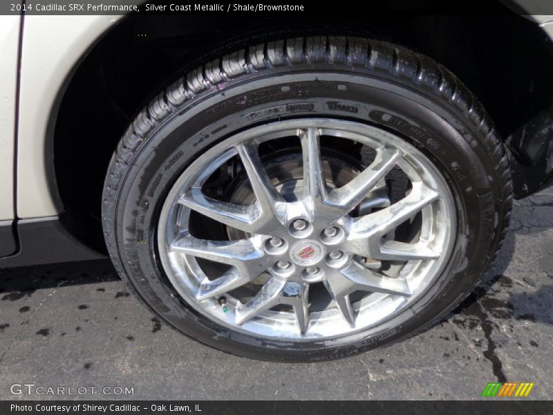 Silver Coast Metallic / Shale/Brownstone 2014 Cadillac SRX Performance