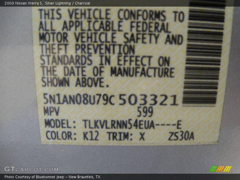 Silver Lightning / Charcoal 2009 Nissan Xterra S