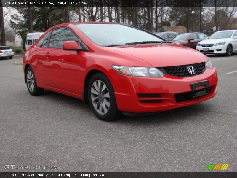 Front 3/4 View of 2009 Civic EX Coupe