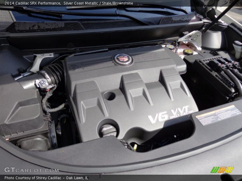 Silver Coast Metallic / Shale/Brownstone 2014 Cadillac SRX Performance