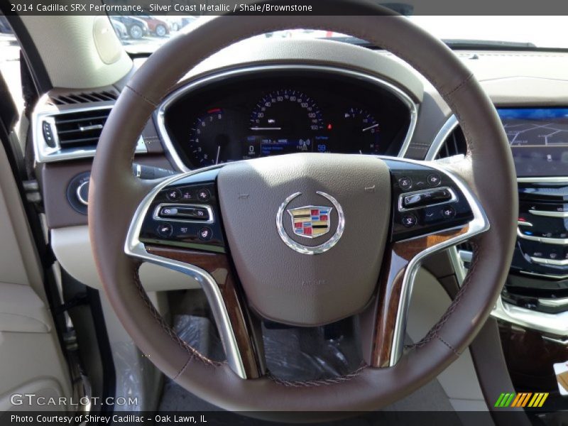 Silver Coast Metallic / Shale/Brownstone 2014 Cadillac SRX Performance