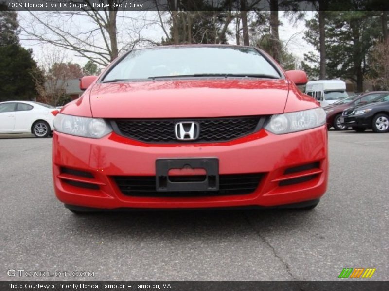 Rallye Red / Gray 2009 Honda Civic EX Coupe