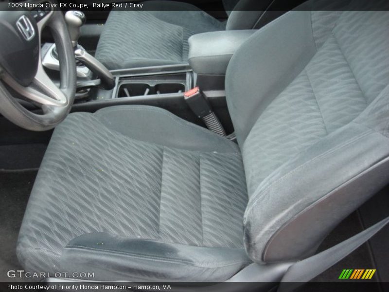 Rallye Red / Gray 2009 Honda Civic EX Coupe