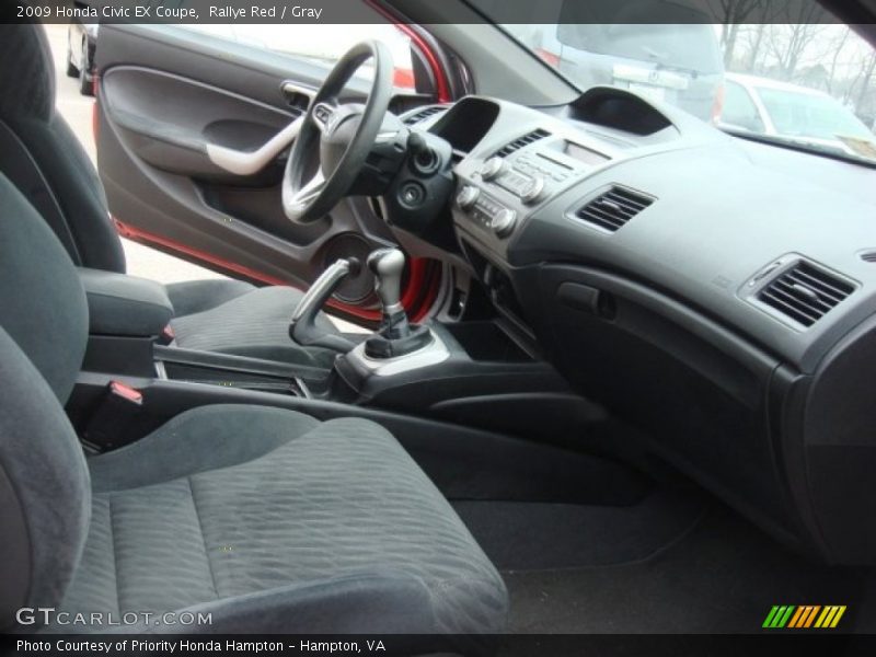 Rallye Red / Gray 2009 Honda Civic EX Coupe