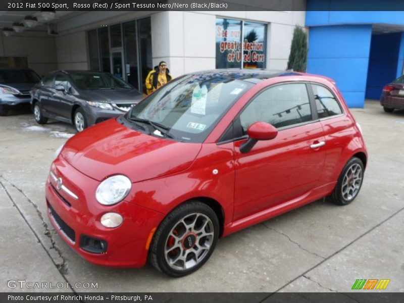 Rosso (Red) / Sport Tessuto Nero/Nero (Black/Black) 2012 Fiat 500 Sport