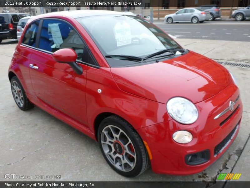 Rosso (Red) / Sport Tessuto Nero/Nero (Black/Black) 2012 Fiat 500 Sport