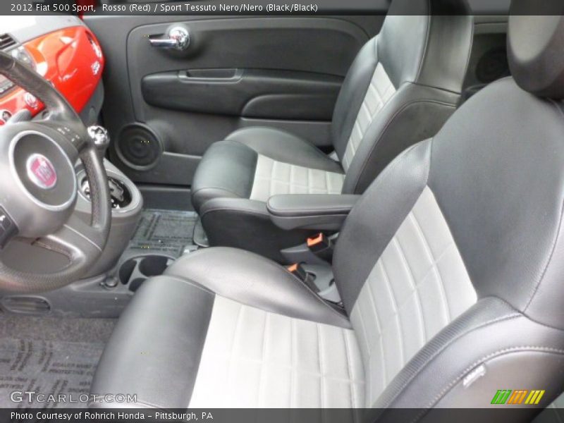 Rosso (Red) / Sport Tessuto Nero/Nero (Black/Black) 2012 Fiat 500 Sport