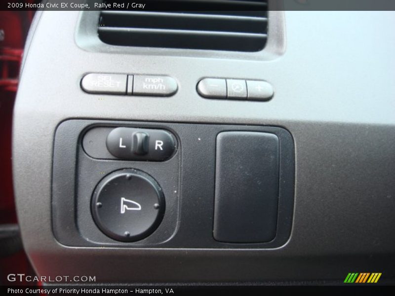 Rallye Red / Gray 2009 Honda Civic EX Coupe