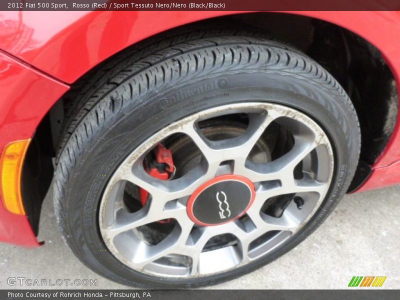 Rosso (Red) / Sport Tessuto Nero/Nero (Black/Black) 2012 Fiat 500 Sport