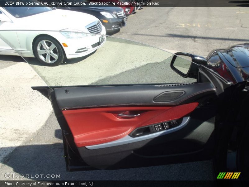 Black Sapphire Metallic / Vermilion Red 2014 BMW 6 Series 640i xDrive Gran Coupe